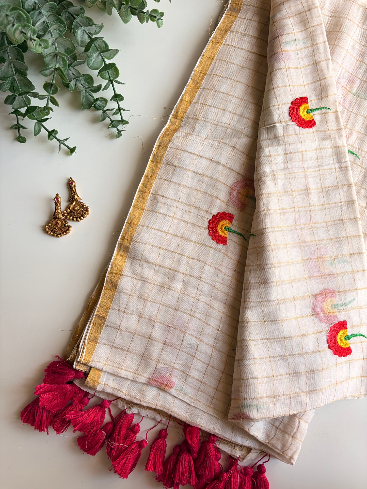 Kerala Mul Cotton Saree