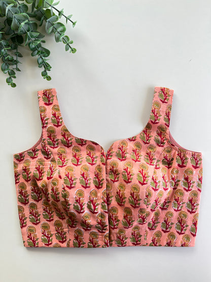 Peach Soft Cotton Blouse
