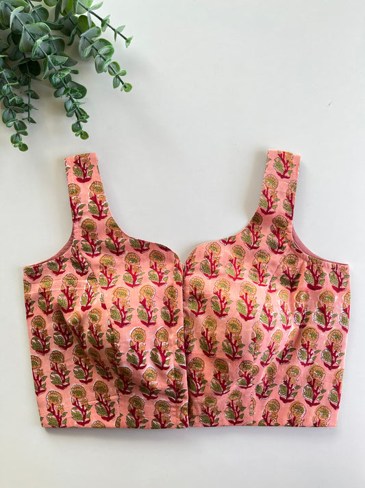 Peach Soft Cotton Blouse