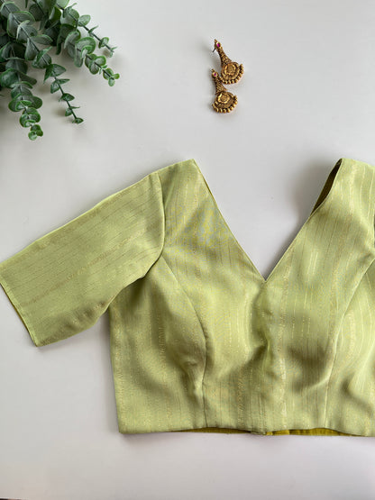 Zoya Blouse in Light Pastel Green