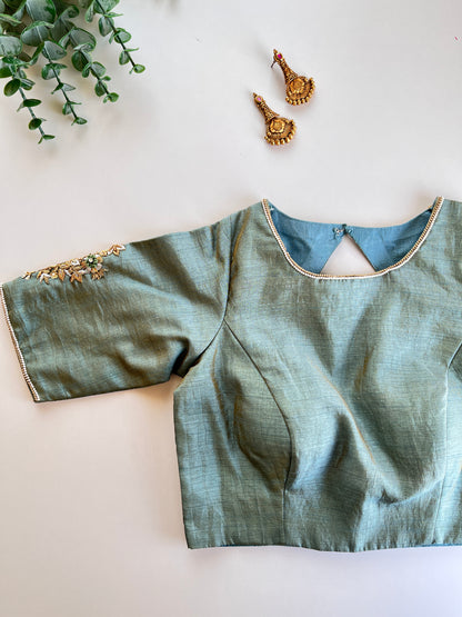 Turkish Blue Handworked Blouse