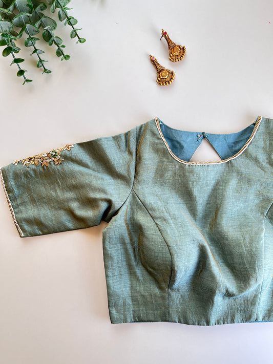 Turkish Blue Handworked Blouse