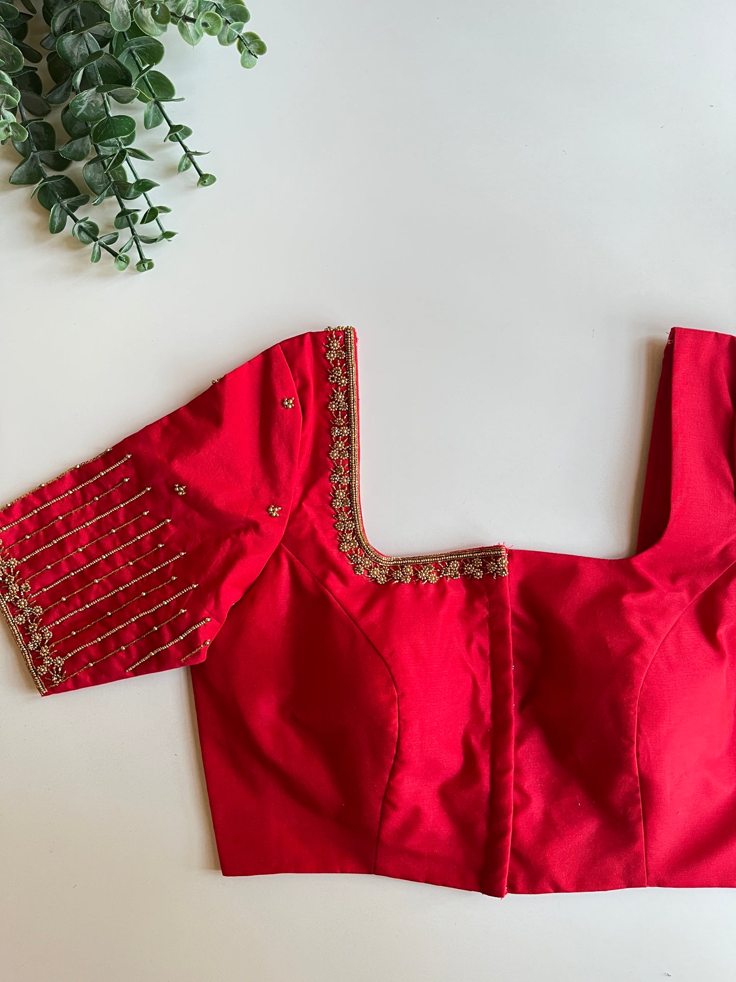 Red Handworked Blouse