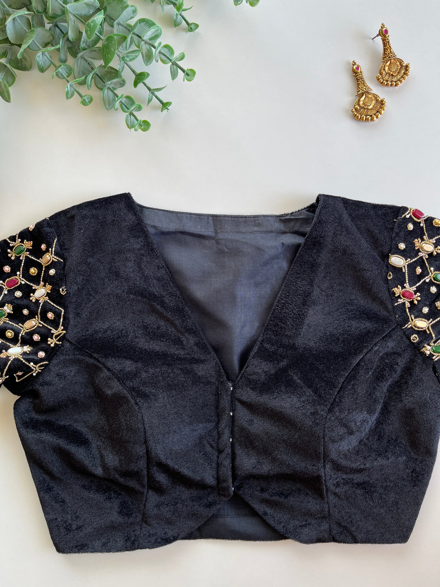Black Velvet Royal Blouse