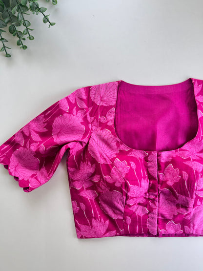 Pink Monotone Cotton Blouse
