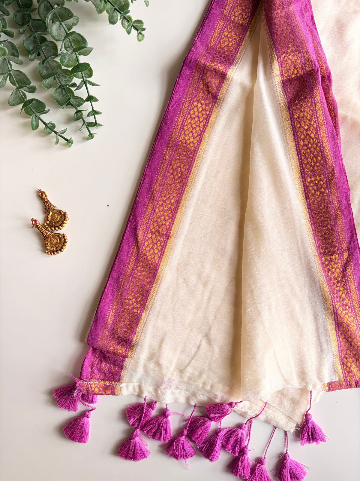 Kerala Mul Cotton Saree