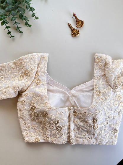 Off-white Chikankari Blouse