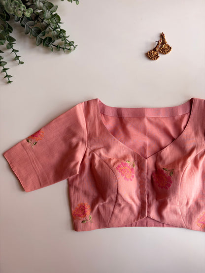 Pastel Pink Floral Blouse
