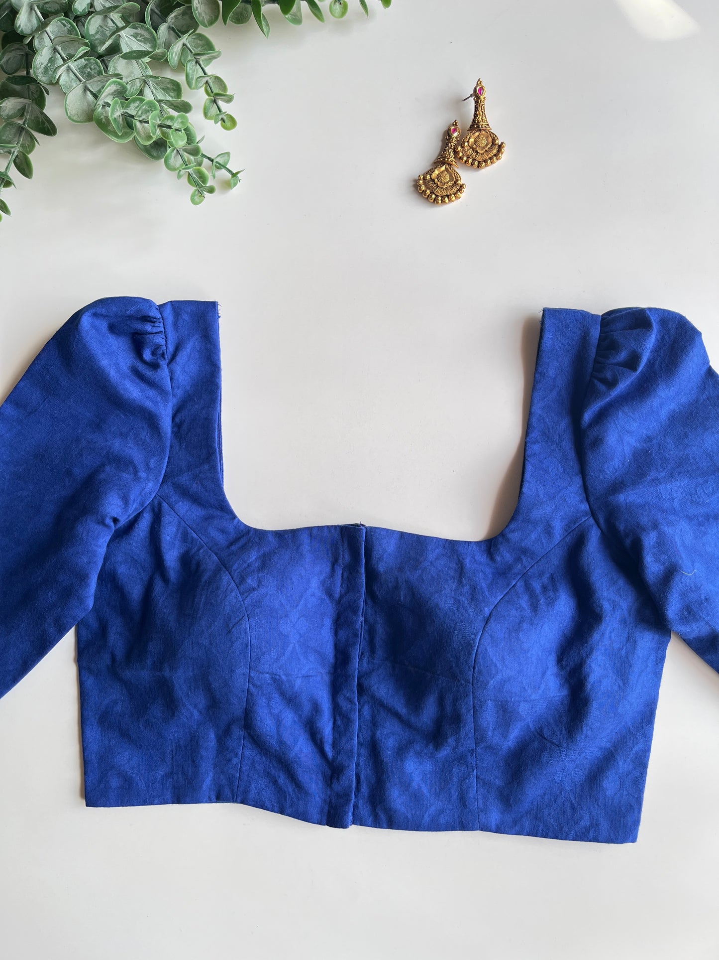 Royal Blue Cotton Blouse