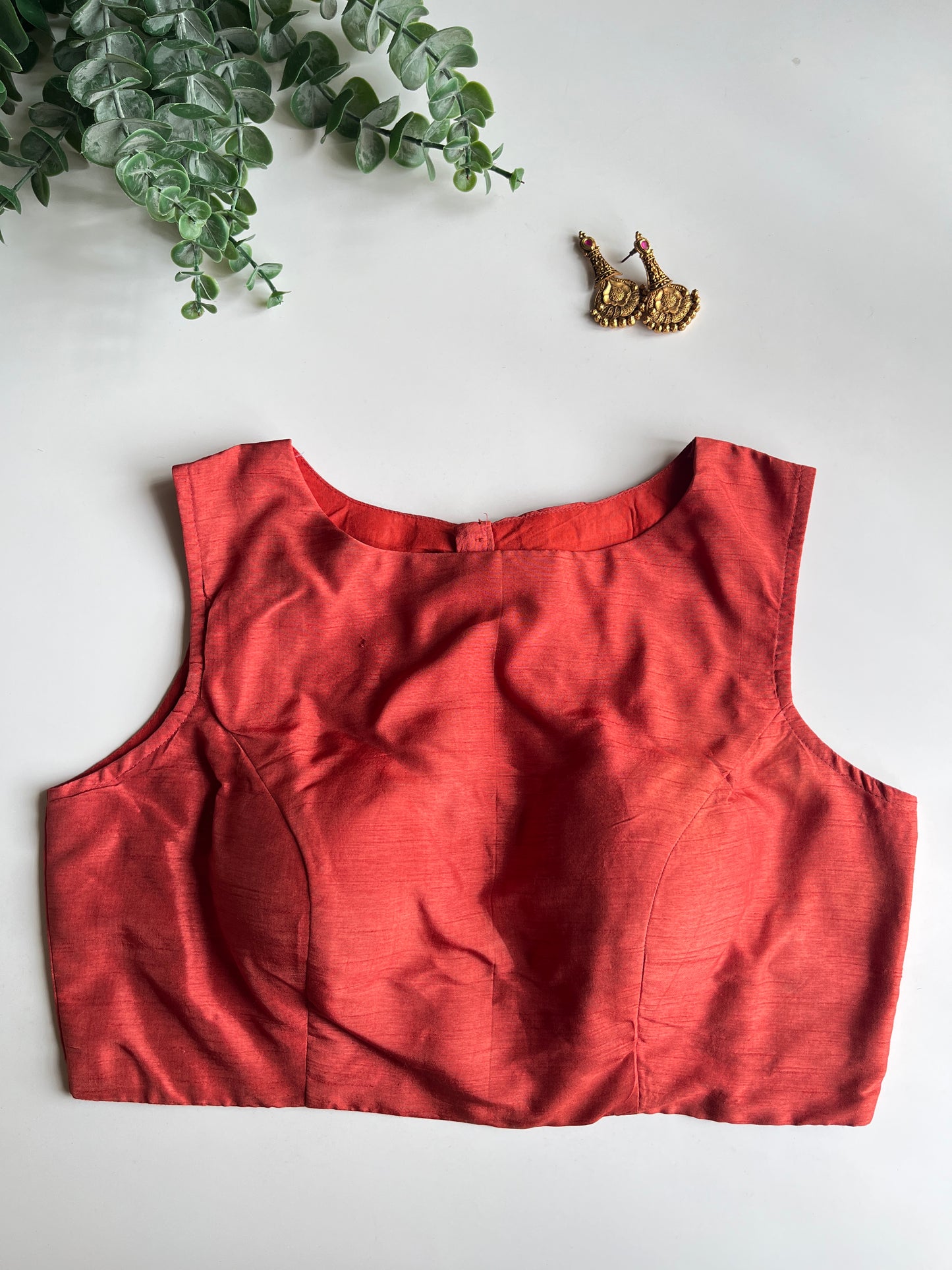 Basic Peach Orange Blouse
