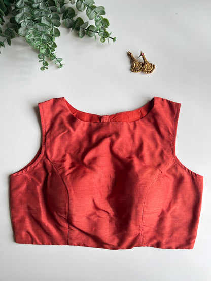 Basic Peach Orange Blouse