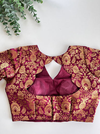 Purple Banaras Blouse
