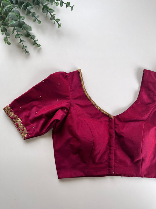 Maroon Zardosi Handwork Blouse