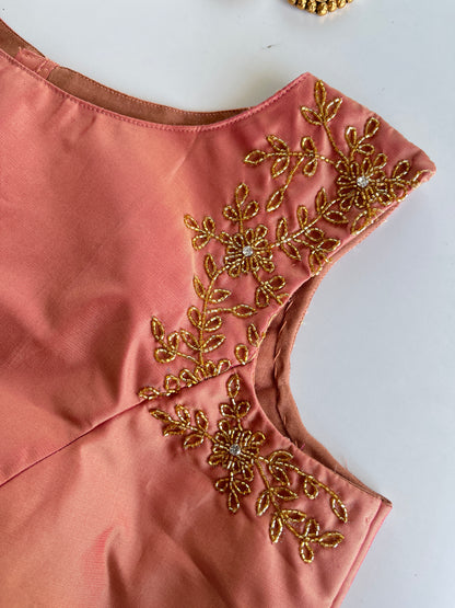 Peach Blush Handwork Blouse