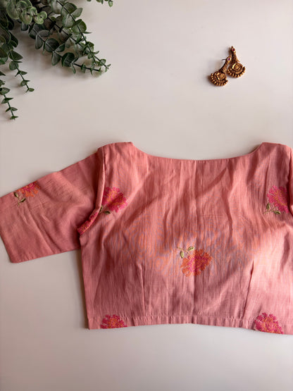 Pastel Pink Floral Blouse