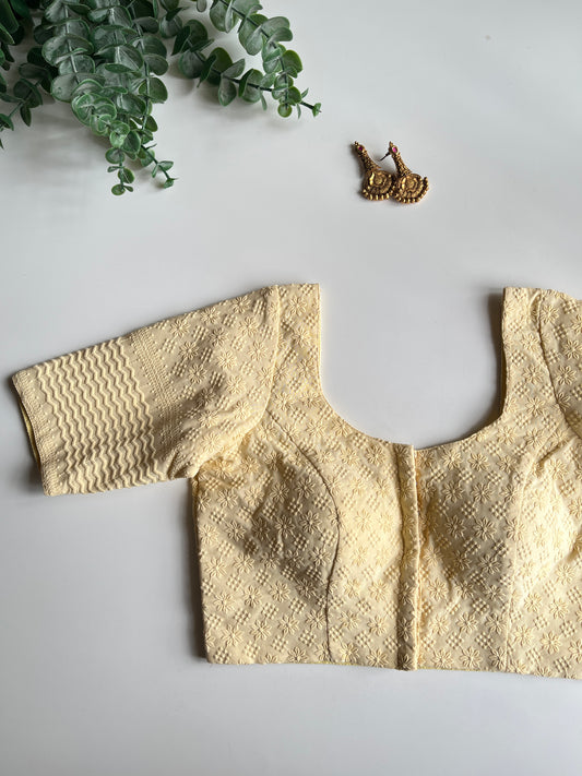 Pastel Yellow Hakoba Blouse