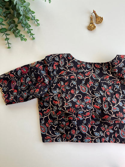 Black Ajrakh Handwork Blouse