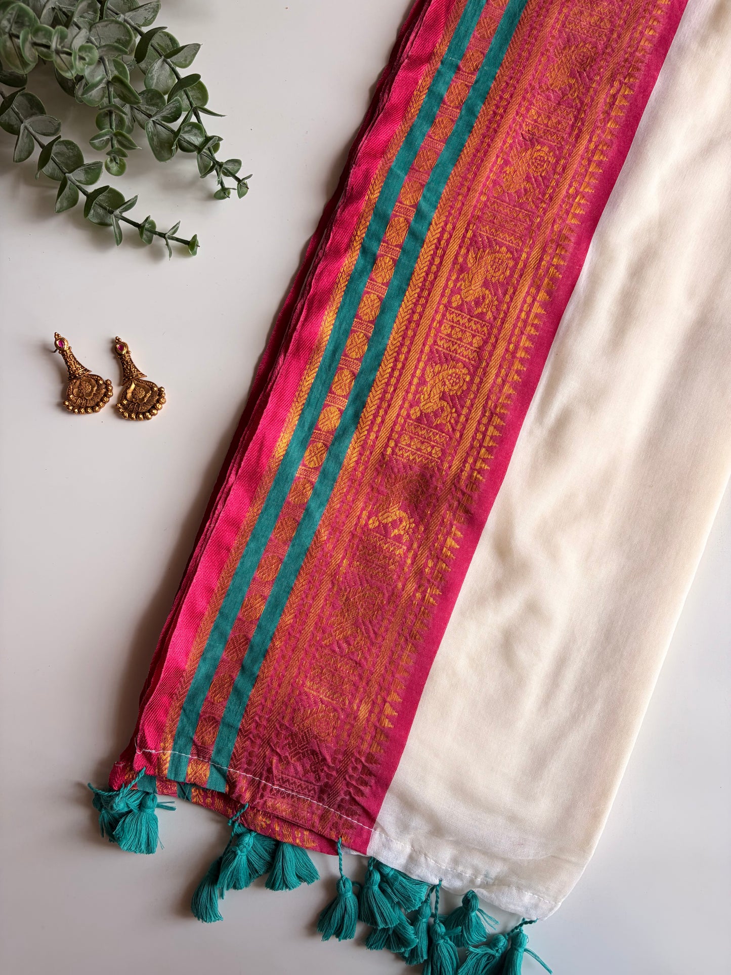 Kerala Mul Cotton Saree