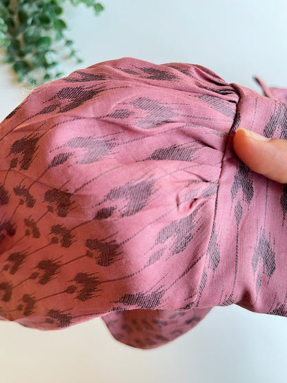 Mauve Puff Sleeve Blouse