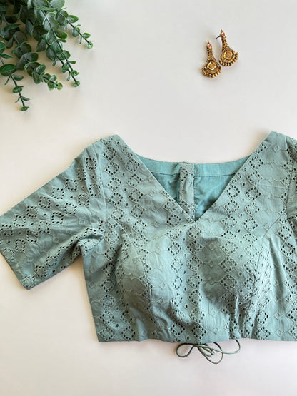 Pastel Green Hakoba blouse