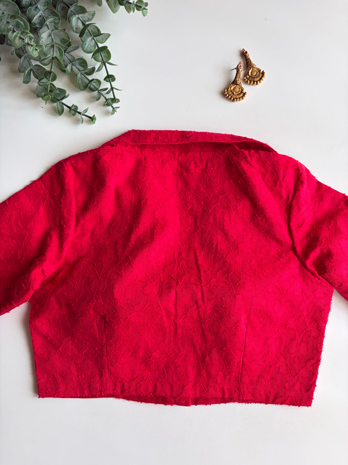 Red Collar Blouse