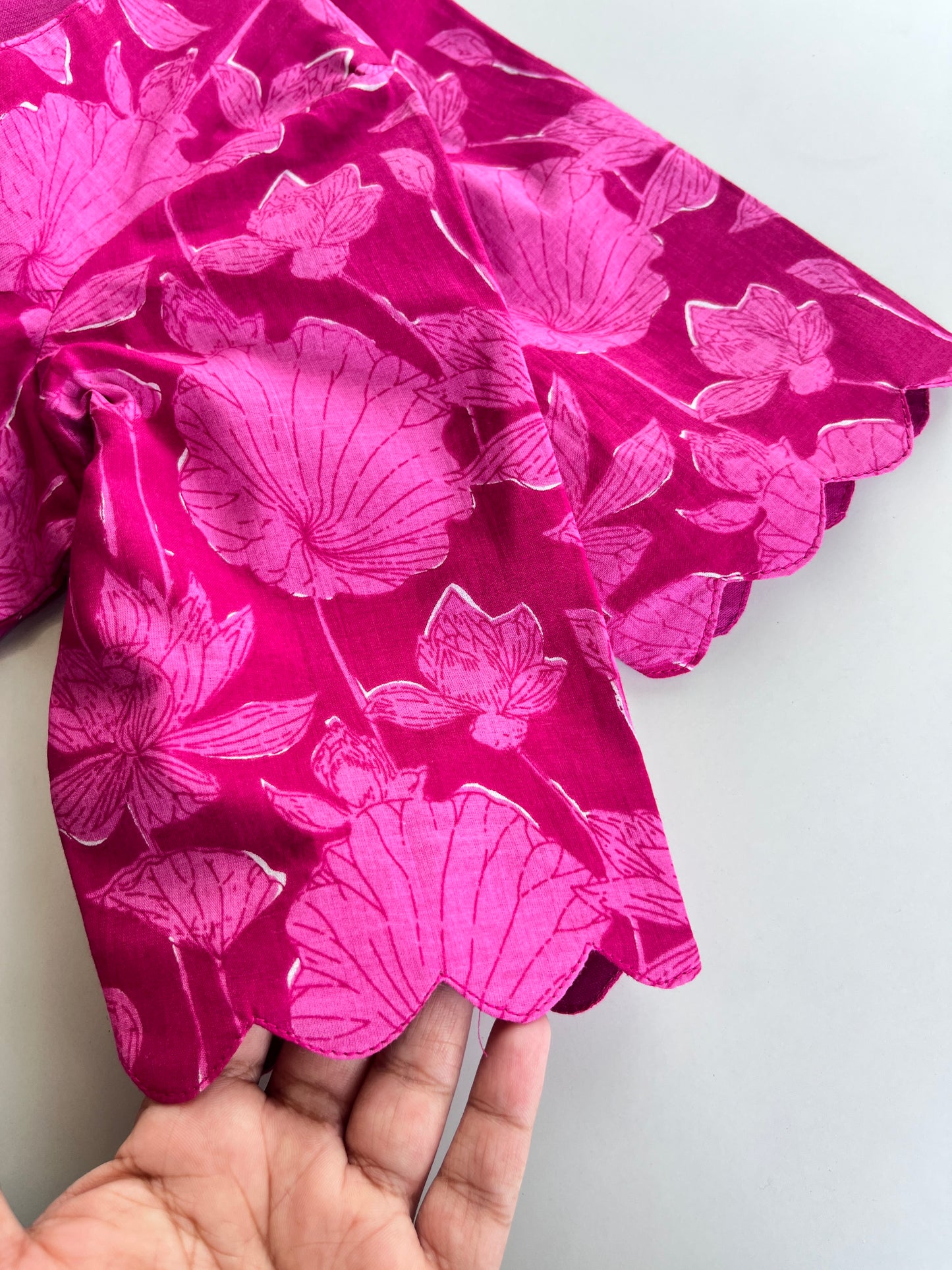 Pink Monotone Cotton Blouse