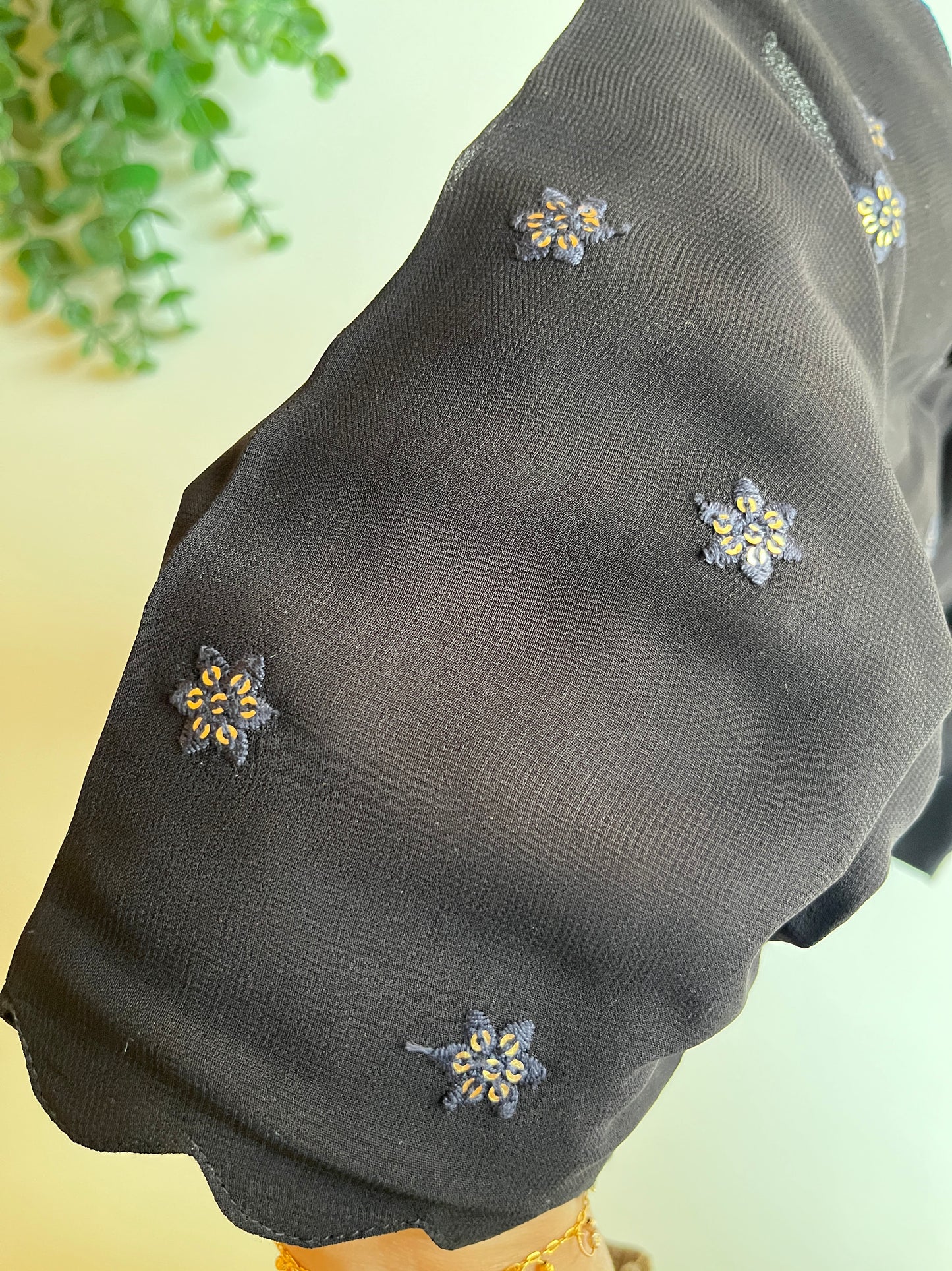 Black Scallop Blouse