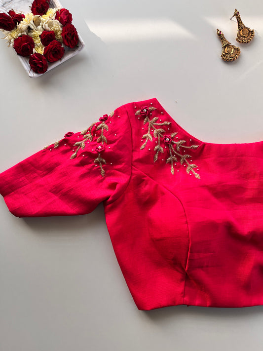Bullion Rose Handwork Blouse