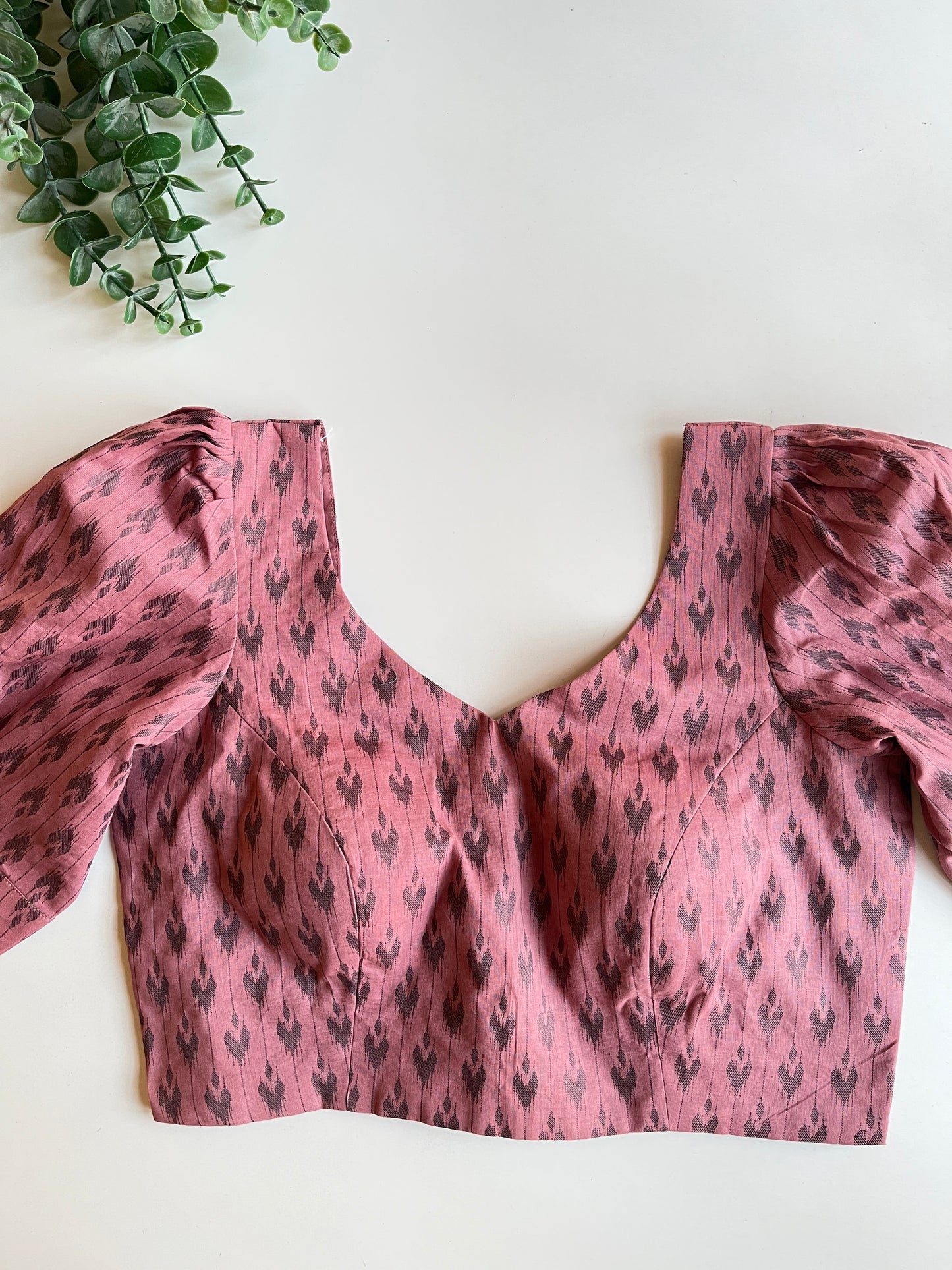 Mauve Puff Sleeve Blouse