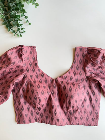 Mauve Puff Sleeve Blouse