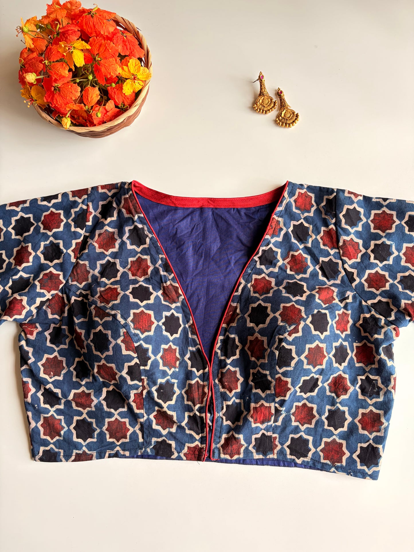 Indigo Ajrakh Blouse