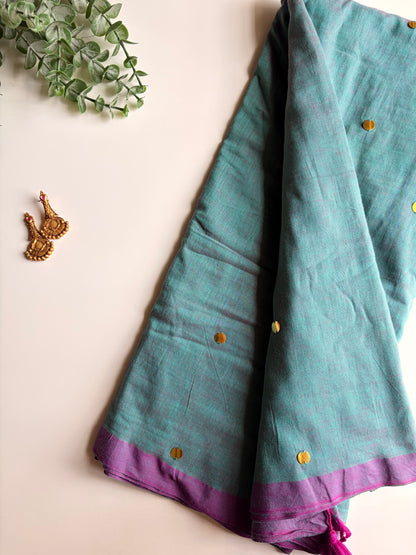 Powder Blue Chumki Saree
