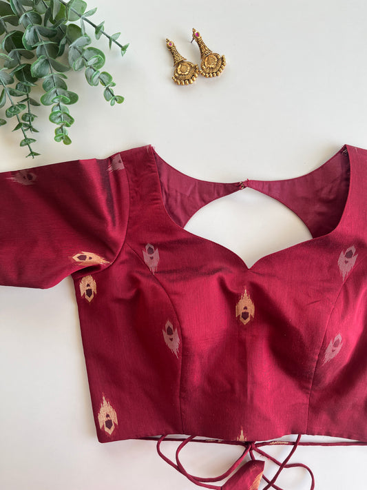 Maroon Chanderi Blouse