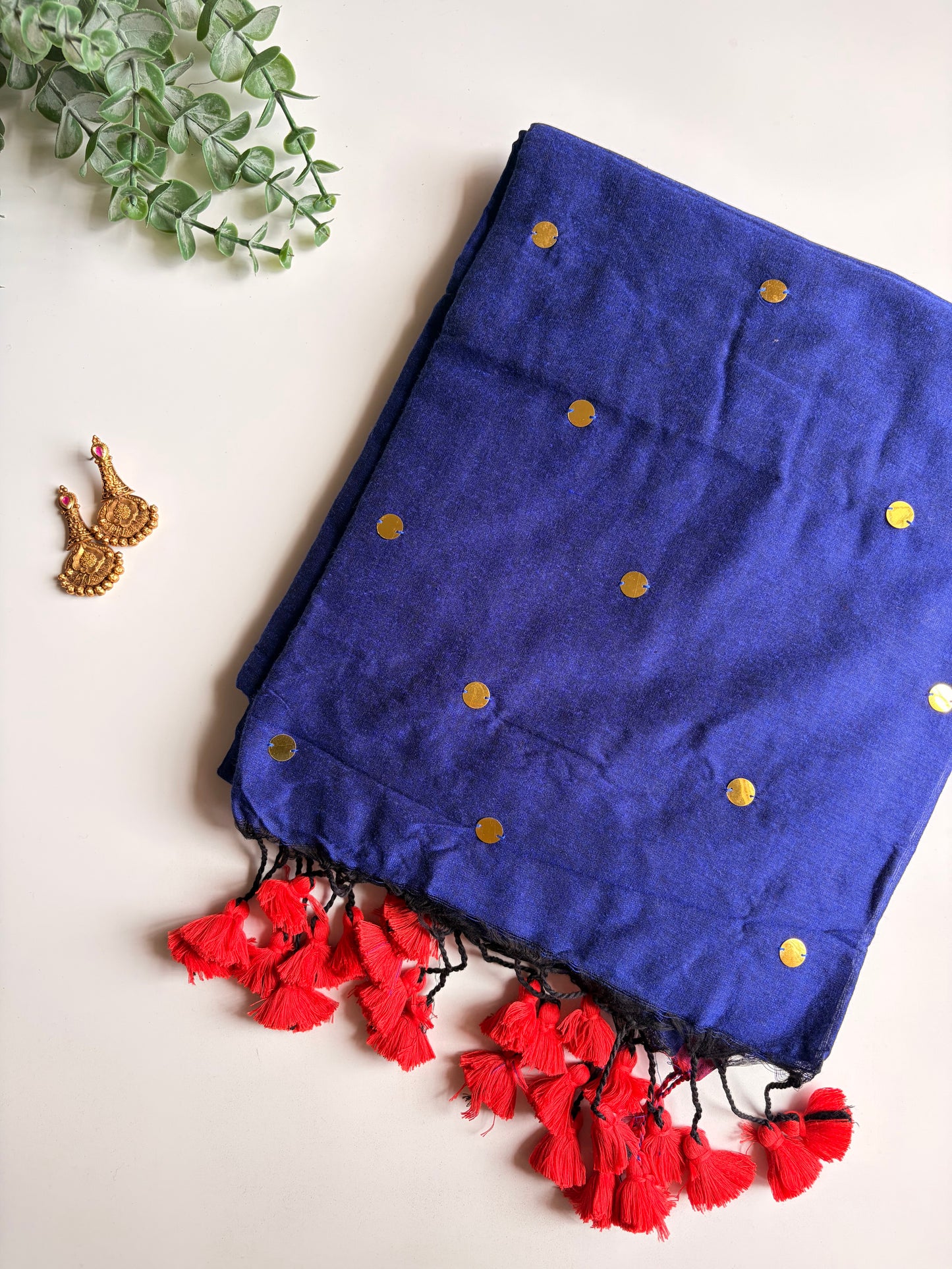 Navy Blue Chumki Saree