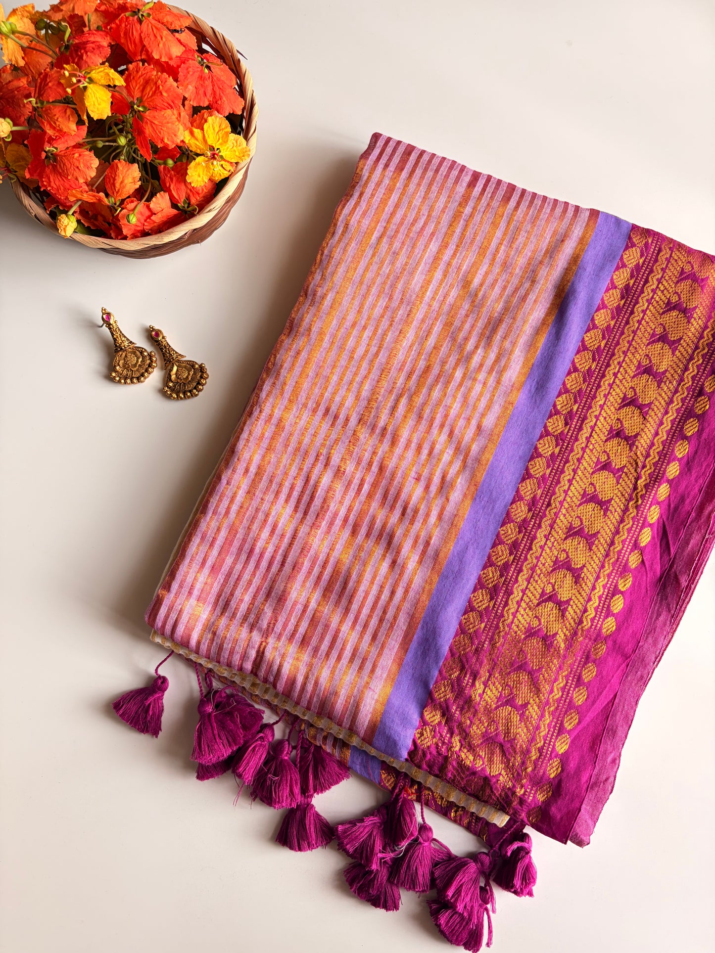 Kerala Mul Cotton Saree