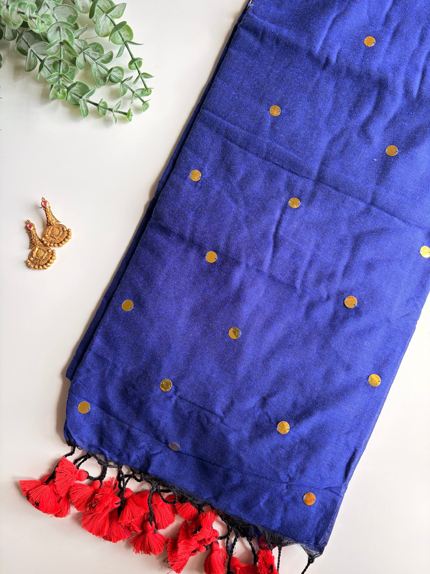 Navy Blue Chumki Saree