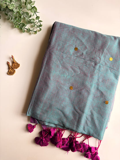 Powder Blue Chumki Saree