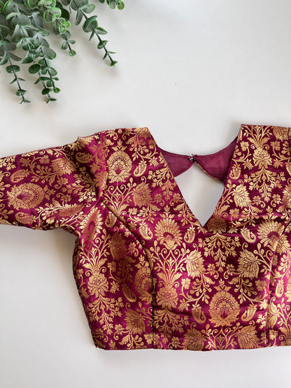 Purple Banaras Blouse