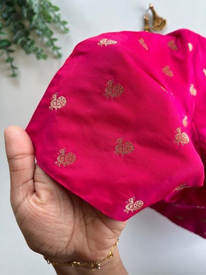 Pink Peacock Butta Blouse