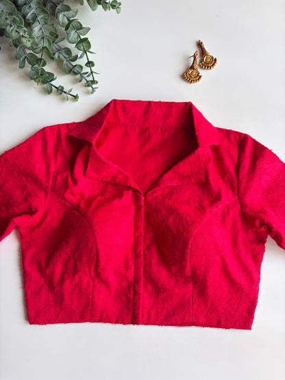 Red Collar Blouse