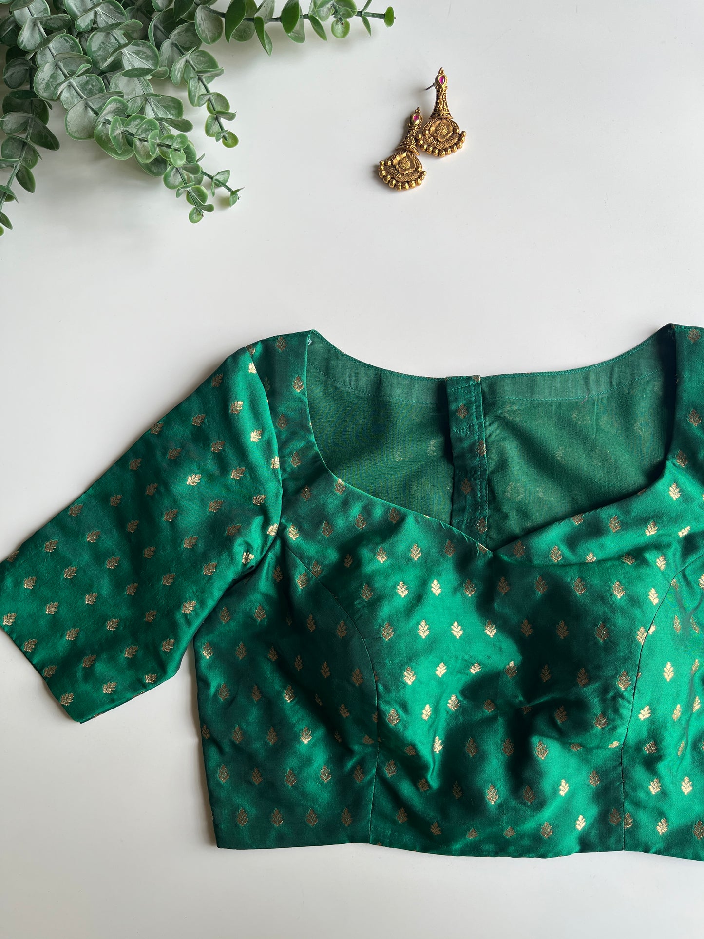 Emerald Green Butta Blouse