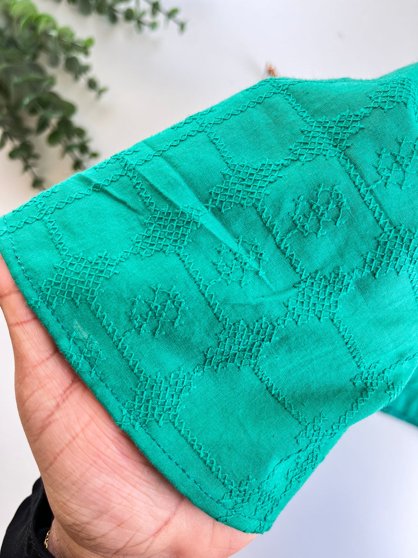 Green Hakoba Blouse