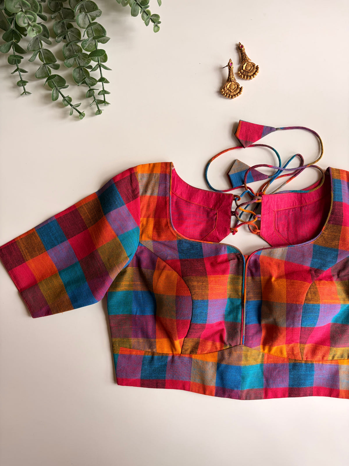 Madras Check Blouse