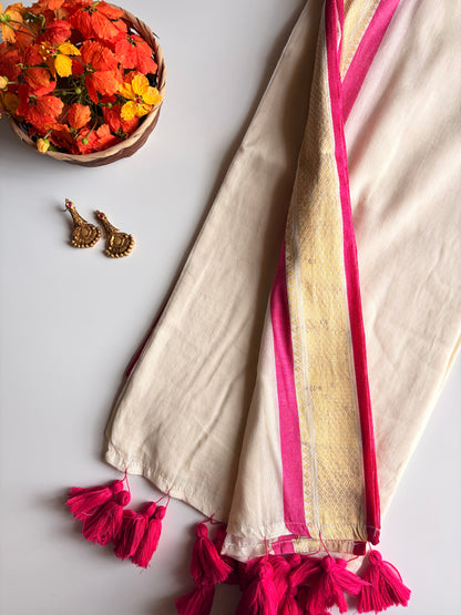 Kerala Mul Cotton Saree