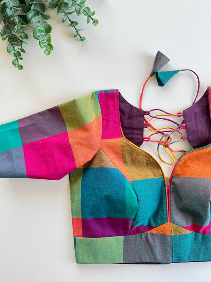 Multi-coloured Cotton Blouse