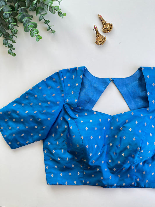 Peacock Blue Butti Blouse