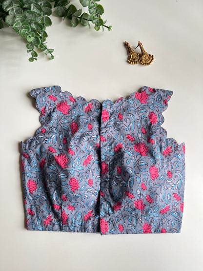 Grey Cotton Blouse