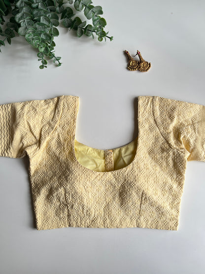 Pastel Yellow Hakoba Blouse