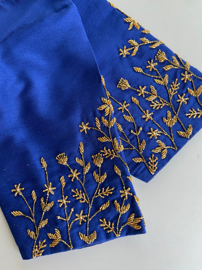 Royal Blue Handwork Blouse