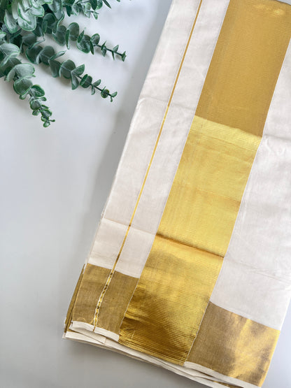 Off-White Kerala Saree